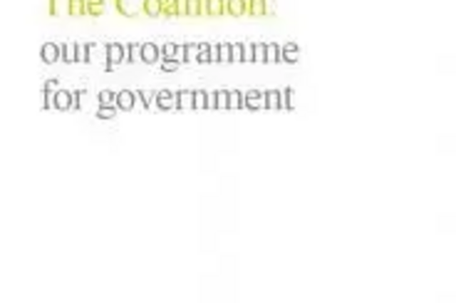 Coalition Agreement - front cover